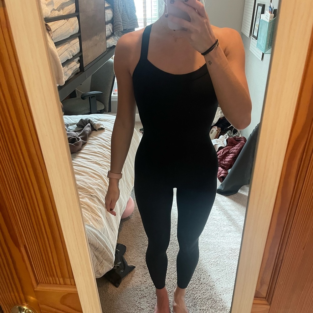 Abercrombie & Fitch Black Fitted Jumpsuit